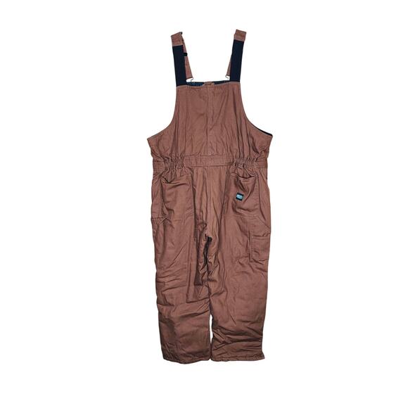 Key overall bibs size XXL brown insulated quilted lining carpenter **Stained - Picture 2 of 5
